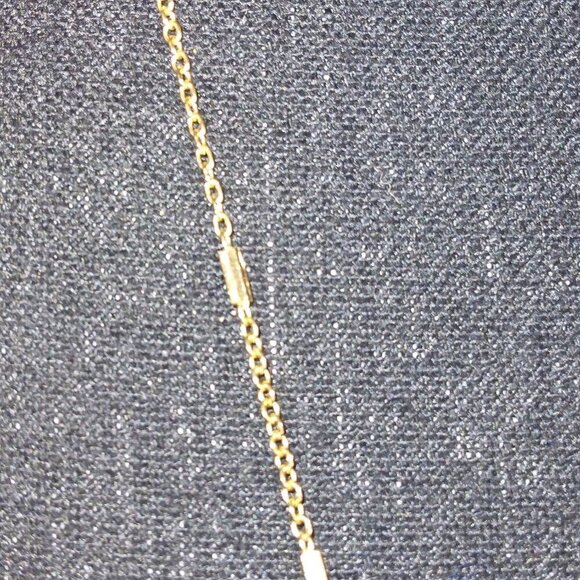 WOMEN'S GOLD & PEACH CRYSTAL CIRCLE W/ TEARDROP FRINGE TASSELS NECKLACE - Picture 3 of 4